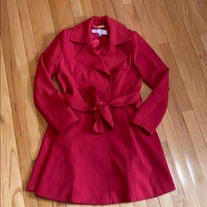 Trina Turk red trench coat